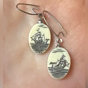 Scrimshaw Earrings 5/$25